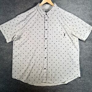 The Drive Clothing Shirt Men's 3XL White Performance Hazardous Skull AOP